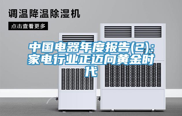 中國(guó)電器年度報(bào)告(2):家電行業(yè)正邁向黃金時(shí)代