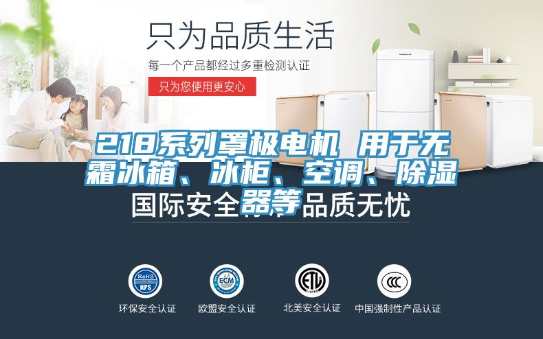 218系列罩極電機(jī) 用于無霜冰箱、冰柜、空調(diào)、除濕器等