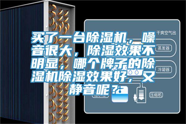 買了一臺(tái)除濕機(jī)，噪音很大，除濕效果不明顯，哪個(gè)牌子的除濕機(jī)除濕效果好，又靜音呢？
