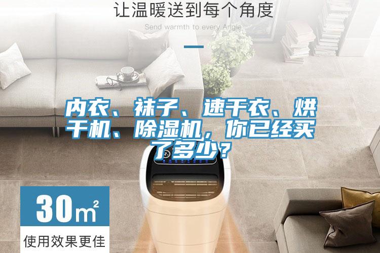 內衣、襪子、速干衣、烘干機、除濕機，你已經買了多少？