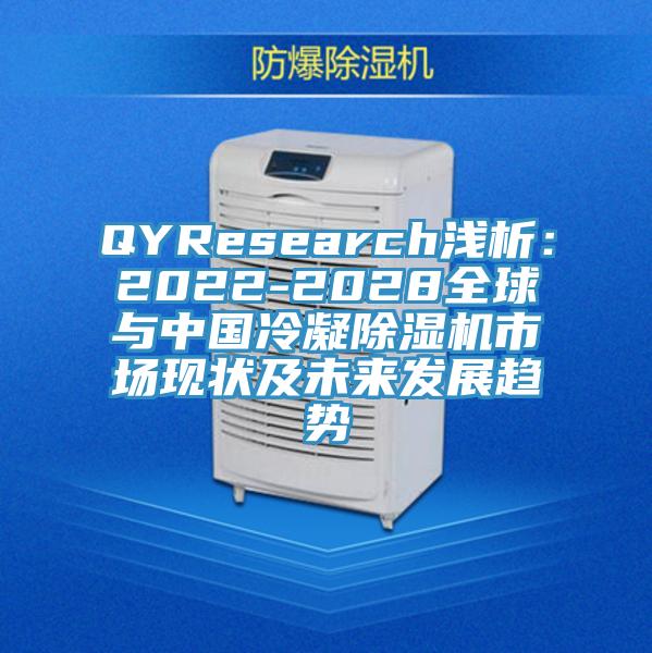 QYResearch淺析：2022-2028全球與中國冷凝除濕機市場現狀及未來發(fā)展趨勢