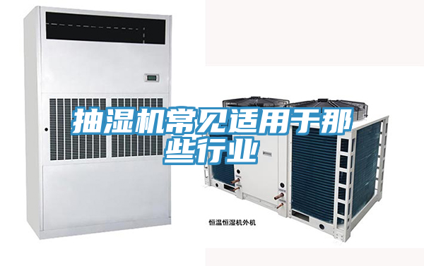 抽濕機常見適用于那些行業